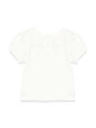 T-shirt Teddy Bear per neonato Moschino Kids bianco con girocollo MIM02BLBA10 10063 MOSCHINO KIDS 
