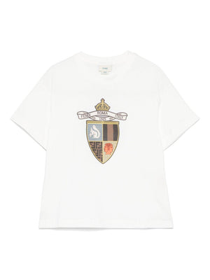 Fendi Kids white T-shirt with logo for girls