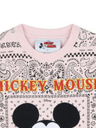 Felpa per bambina Marc Jacobs Kids x Disney Mickey Mouse rosa con stampa paisley W60575 475 THE MARC JACOBS KIDS 
