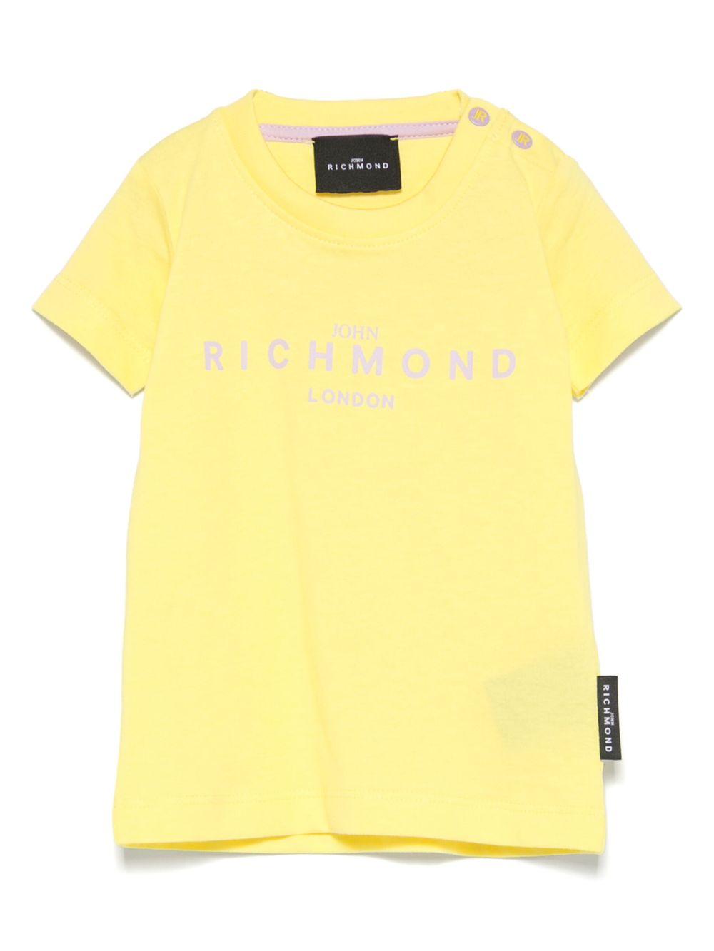T-shirt per neonati John Richmond Junior giallo con logo RIP25002TS YELLOW JOHN RICHMOND JUNIOR 