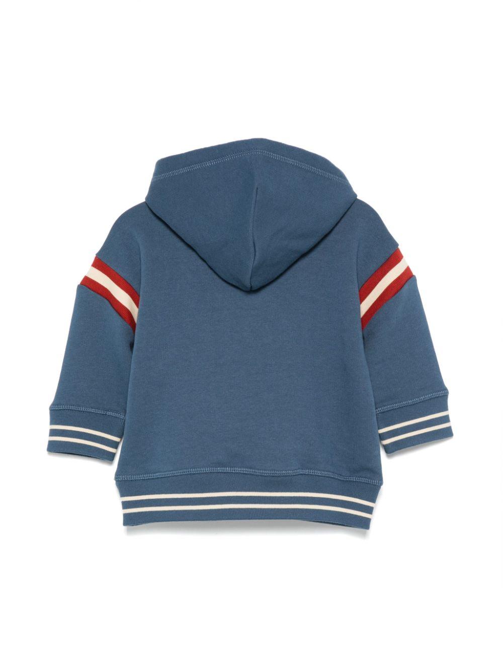 Felpa con ricamo per neonato Tommy Hilfiger Junior blu con cappuccio KB0KB09058NB DBZ TOMMY HILFIGER JUNIOR 