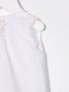 T-shirt per neonata Mariella Ferrari bianca con ricamo rosa C0C3 ROSA MARIELLA FERRARI 