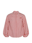 Blusa per bambina MSGM Kids con motivo a righe rosse S6MSJGSI178 MS004 MSGM KIDS 