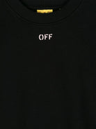 Felpa Arrow per bambina Off-White Kids nero con maniche lunghe OGBA001F24FLE001 103C OFF WHITE KIDS 