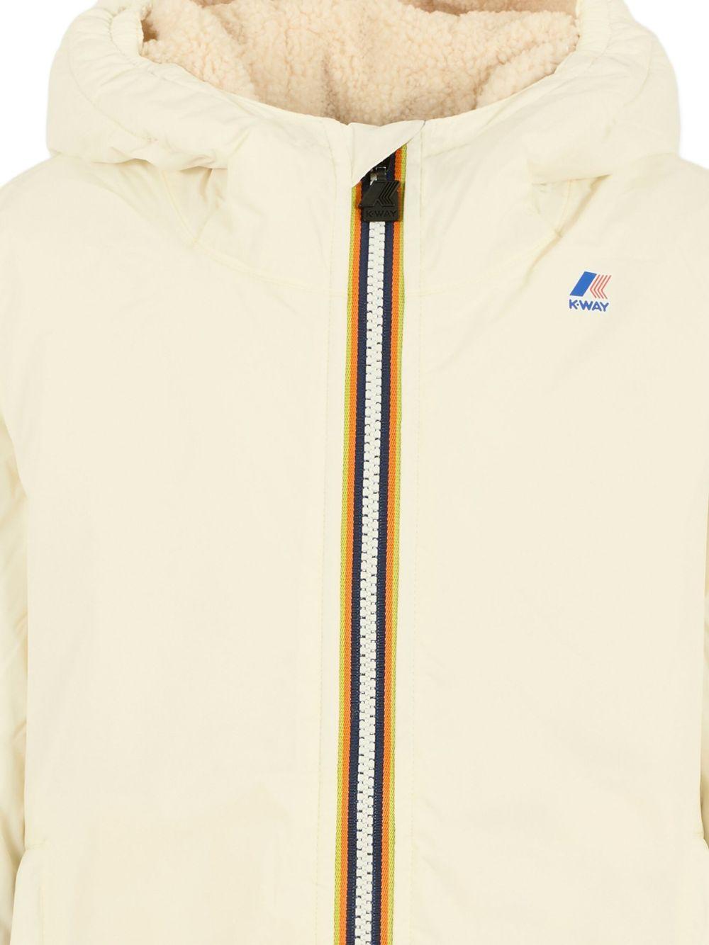 Giubbino per bambini K-Way Kids bianco con design imbottito K7142TW X42 K-WAY KIDS 