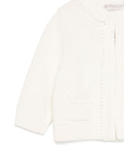 Cardigan per neonata Bonpoint bianco con dettagli in rilievo S06XCAK00013 008 BONPOINT 