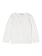 Cardigan per neonata Bonpoint bianco con logo ricamato PEBDA2557CA 102 BONPOINT 