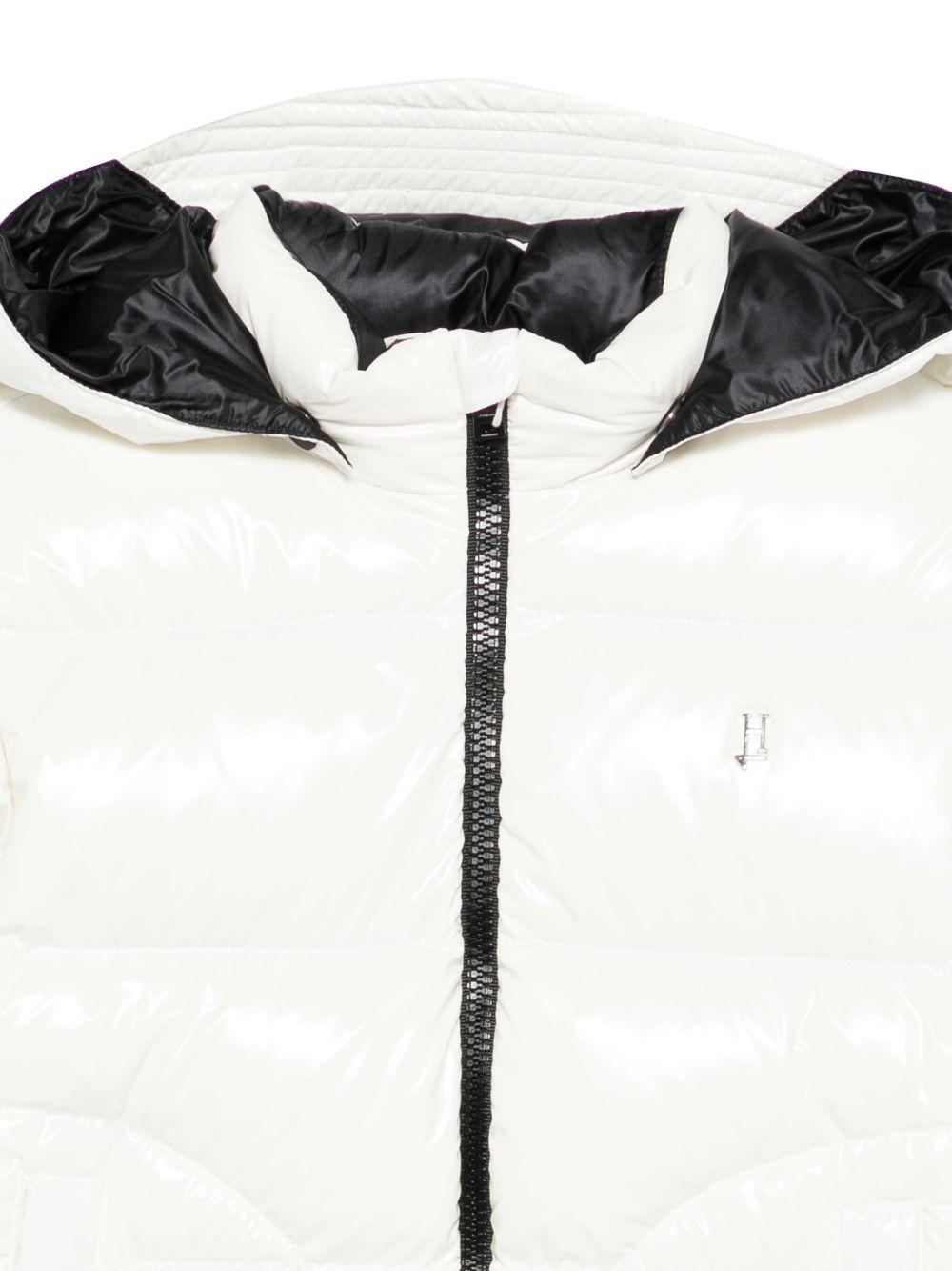Giubbino per bambina Herno Kids bianco con cappuccio removibile PI000037X12220Z 1000 HERNO KIDS 