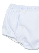 Completo per neonato La Stupenderia bianco con shorts in cotone e colletto Peter Pan TBCT59 P08 LA STUPENDERIA 