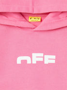Felpa per bambina Off-White Kids rosa con logo sul davanti OGBB002F25FLE001 3201 OFF WHITE KIDS 