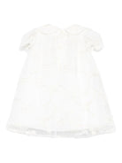 Abito per neonata La Stupenderia bianco con colletto alla Peter Pan 1CCAB20 X28 LA STUPENDERIA 