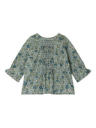 Blusa per neonata Bonpoint Blissi verde con motivo a fiori W05XBLW00012 543 BONPOINT 