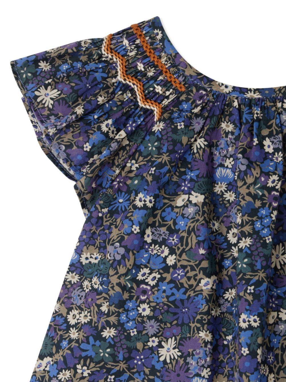 Blusa Noelle per neonata Bonpoint blu con scollo rotondo S05XBLW00012 577 BONPOINT 