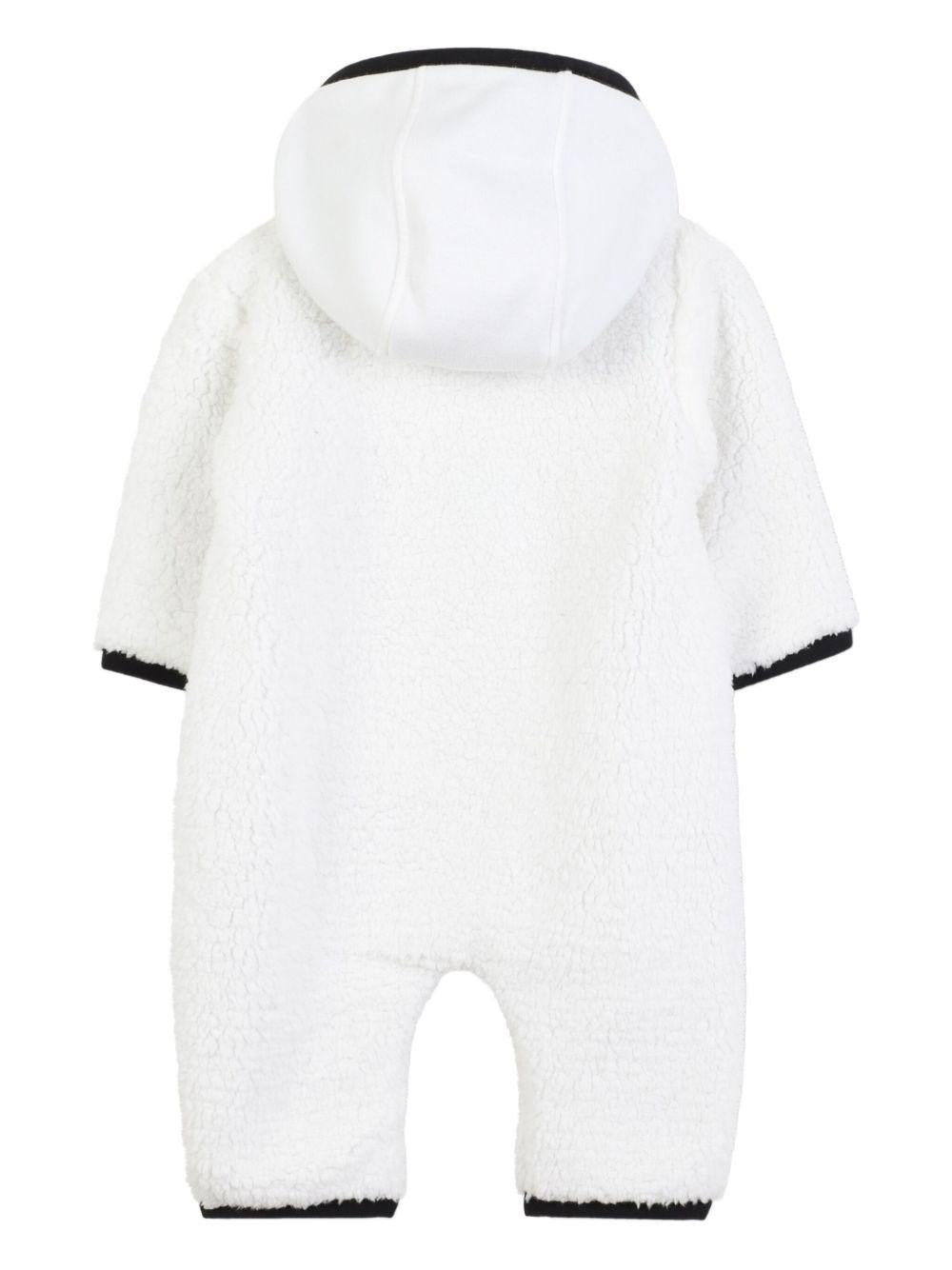 Tutina per neonato Boss Kids bianca con zip a contrasto J52488 117 BOSS KIDS 