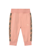 Pantaloni sportivi per neonata Burberry Kids rosa con nastro a quadri 8112589 C2229 BURBERRY KIDS 