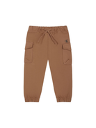 Pantaloni per neonato Calvin Klein Kids marrone con due tasche laterali applicate IN0IN00195 GU1 CALVIN KLEIN KIDS 