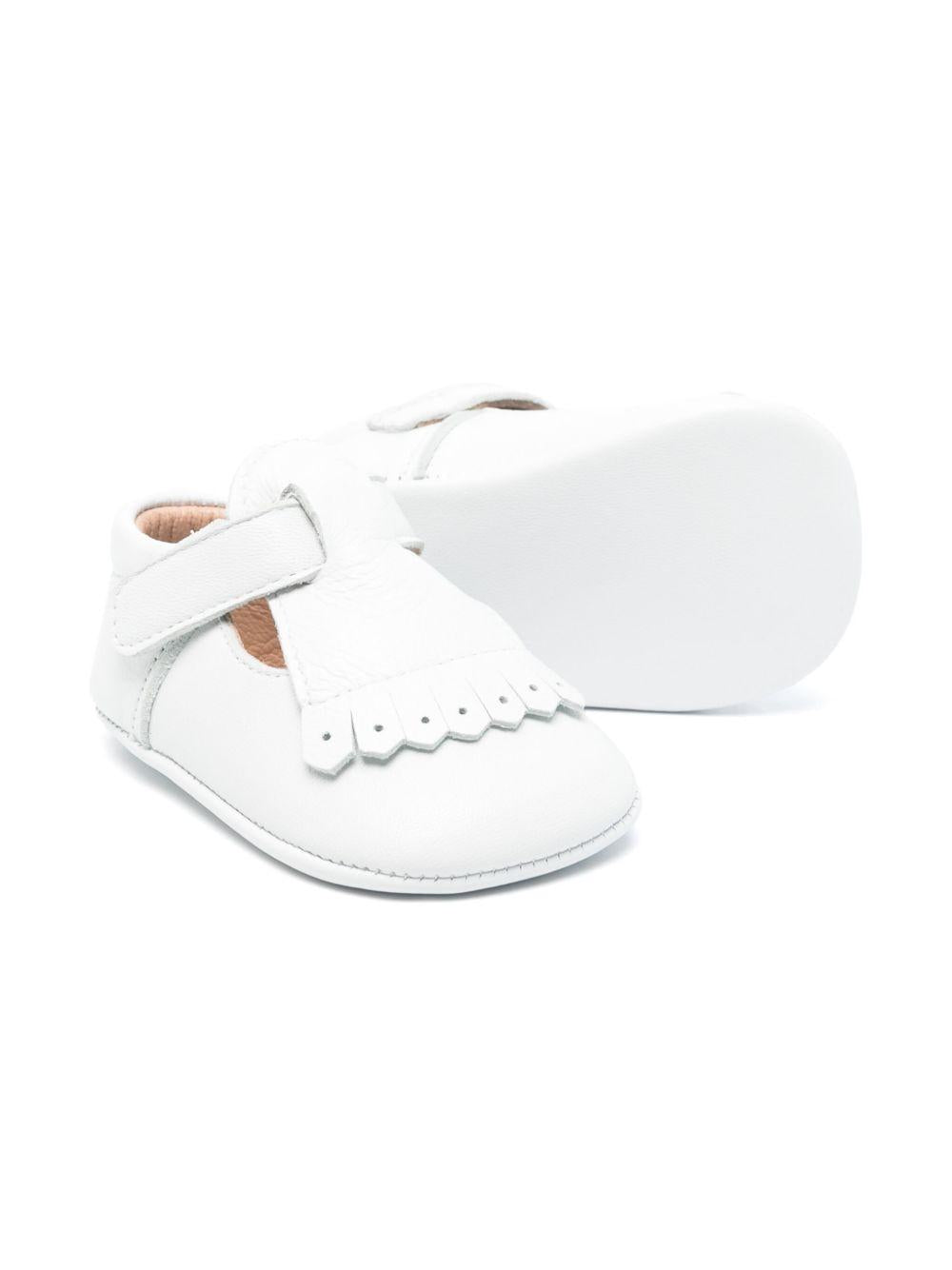 Scarpe primi passi per neonata Eli1957 bianco con soletta in pelle con logo 10028AL BLANCO ElI 