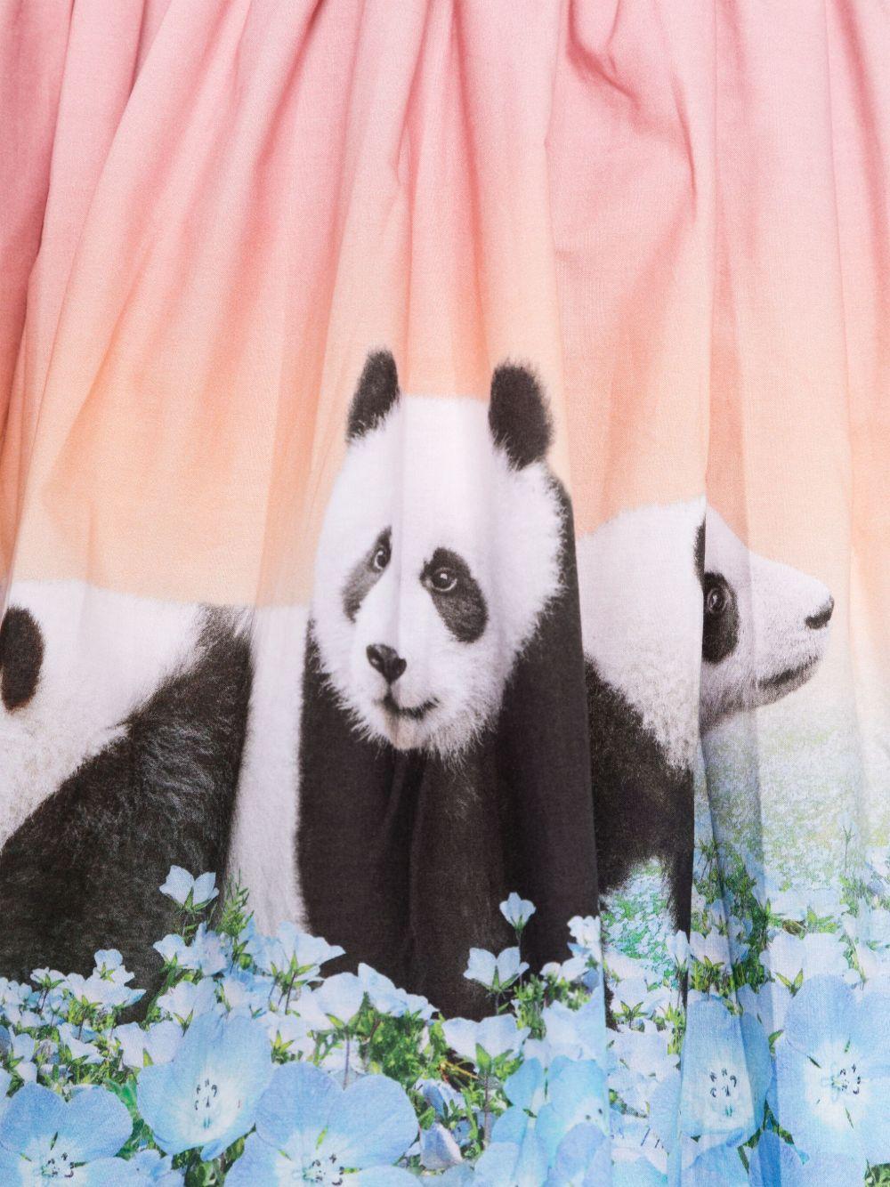 Abito per bambina Molo Cissa rosa con stampa grafica panda all-over 2S25E114 3858 MOLO 