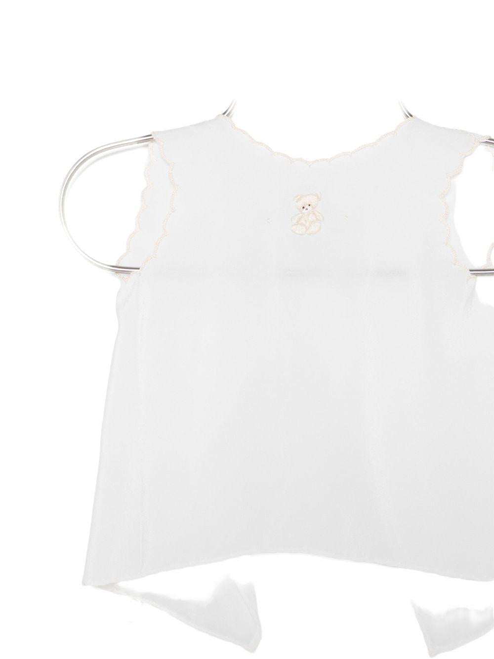 T-shirt per neonata Mariella Ferrari bianca con ricamo orsetto CO19 BURRO MARIELLA FERRARI 