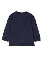 T-shirt per neonati Moschino Kids blu con stampa Teddy Bear MUO00VLAA10 40016 MOSCHINO KIDS 