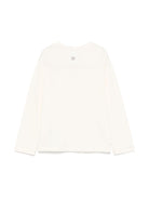 T-shirt per bambina Douuod Kids ecru con applicazione logo sul petto DV8P10 Z0761 101 DOUUOD 