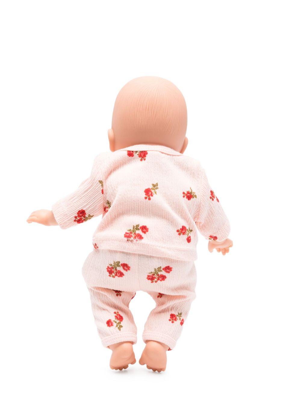 Bambola Elisa per bambina Konges Sløjd rosa con stampa rose KS103796 P05193 KONGES SLOJD 