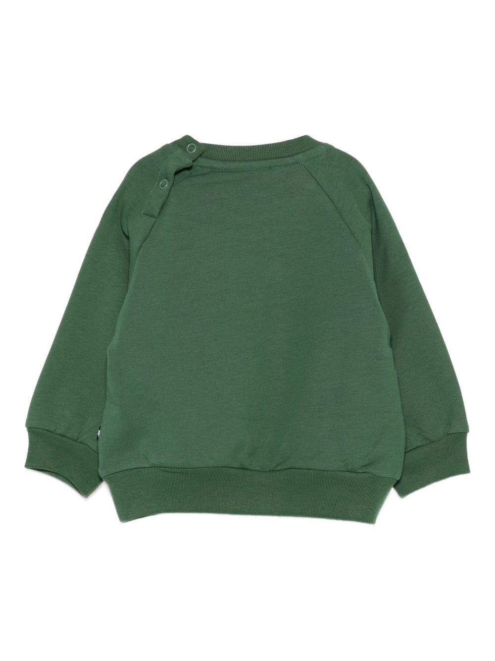 Felpa per neonato Molo verde con motivo a stampa 6W25J206 5533 MOLO 