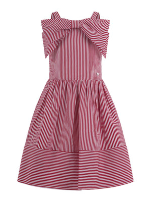 Abito per bambina Monnalisa rosso con fiocco