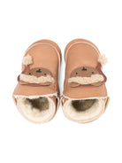 Scarpine per neonati Donsje beige con applicazione orso di Natale 1035707 LE19S DONSJE 