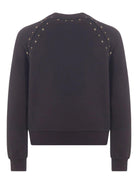 Felpa per bambina MSGM Kids nera con borchie color oro F5MSJGSW148 110 MSGM KIDS 