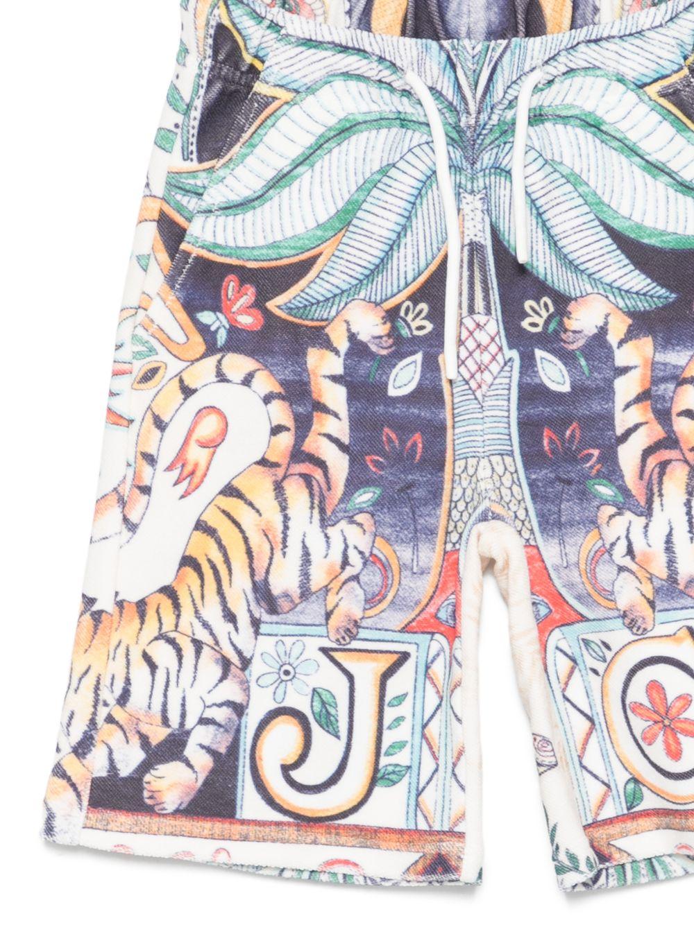 Costume da bagno per bambino Just Cavalli Kids blu e verde con stampa JBP26082BE INDIA DIG. JUST CAVALLI KIDS 