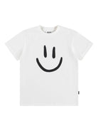 T-shirt per bambino Molo bianco in jersey con stampa smile 6W25A201 5474 MOLO 