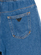 Shorts per bambino Emporio Armani Kids denim con chiusura con coulisse EB001264 AF21778 MB002 EMPORIO ARMANI KIDS 