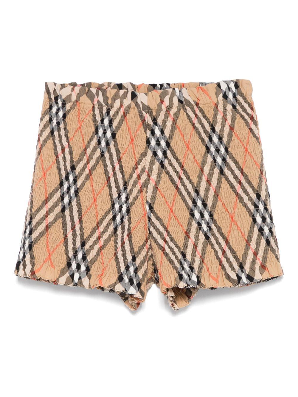 Shorts per bambina Burberry Kids Remy beige con motivo Vintage Check 8100074 B9368 BURBERRY KIDS 