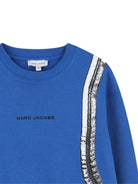 Felpa per bambino Marc Jacobs Kids blu con stampa grafica zaino W60698 872 THE MARC JACOBS KIDS 