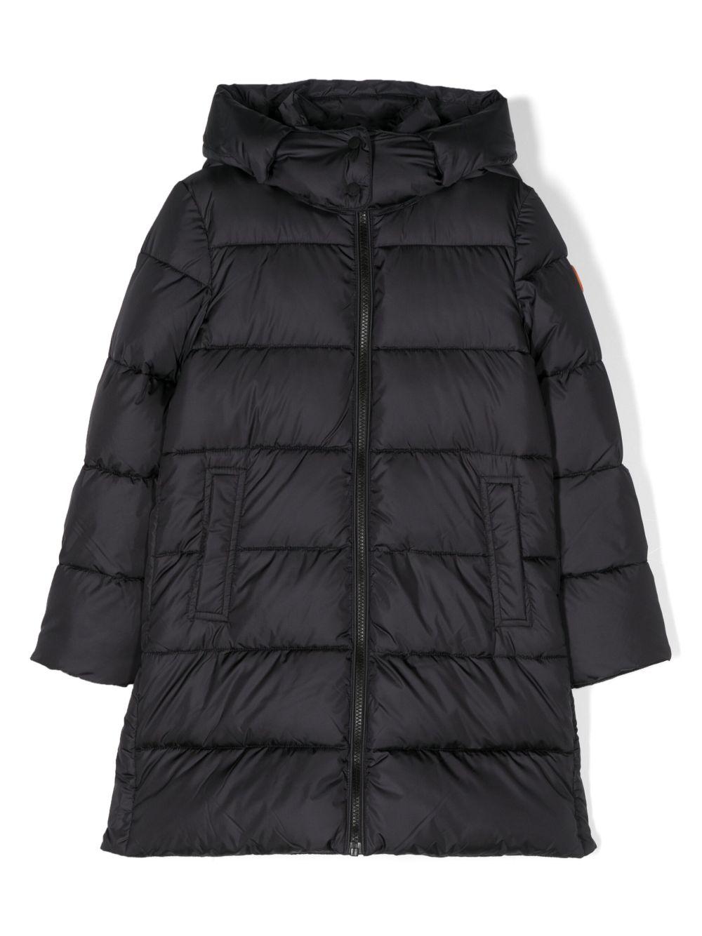 Cappotto per bambina Save The Duck Kids Tiri nero con effetto opaco J40270G MEGA21 10000 SAVE THE DUCK KIDS 