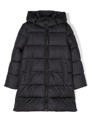 Cappotto per bambina Save The Duck Kids Tiri nero con effetto opaco
