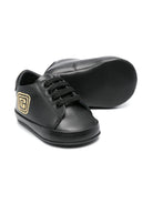 Sneakers primi passi per neonato Balmain Kids nero con logo ricamato BW0566 Y0051 930OR BALMAIN KIDS 