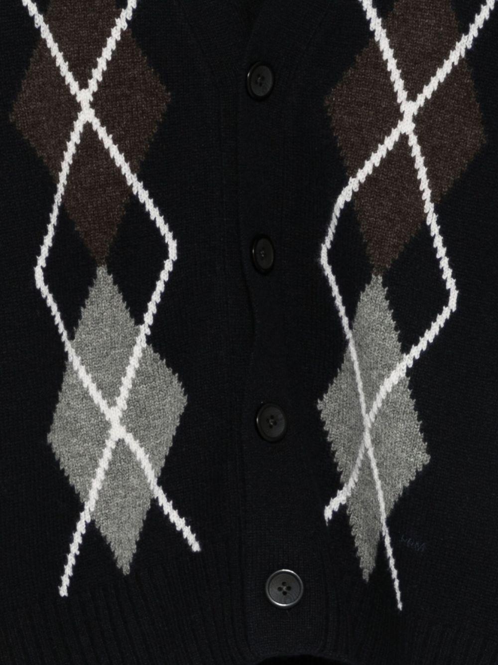 Cardigan per bambino Paolo Pecora Kids blu con motivo argyle PP4088 BLU PAOLO PECORA KIDS 