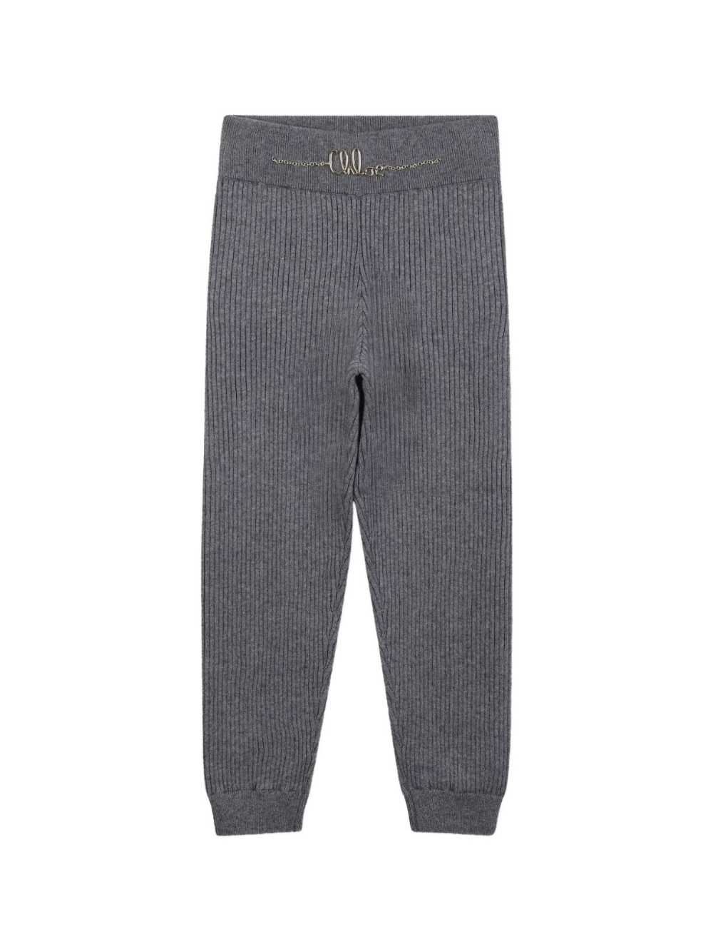 Pantaloni per bambina Chloé Kids grigi con gamba affusolata C20627 A46 CHLOE' KIDS 