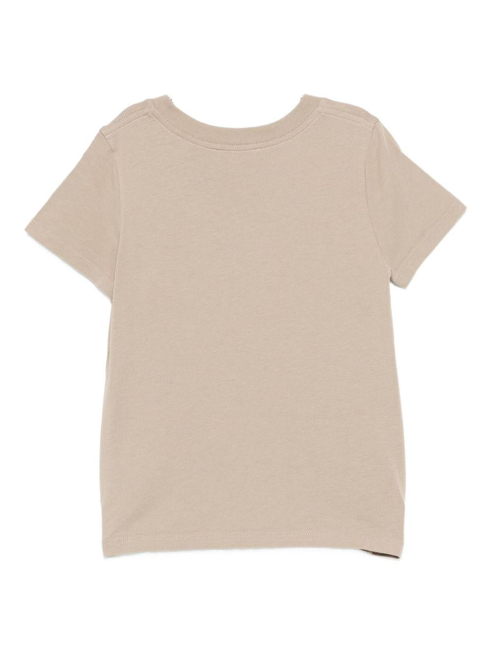 T-shirt per bambina Chloé Kids beige con logo sul davanti C20652 63A CHLOE' KIDS 
