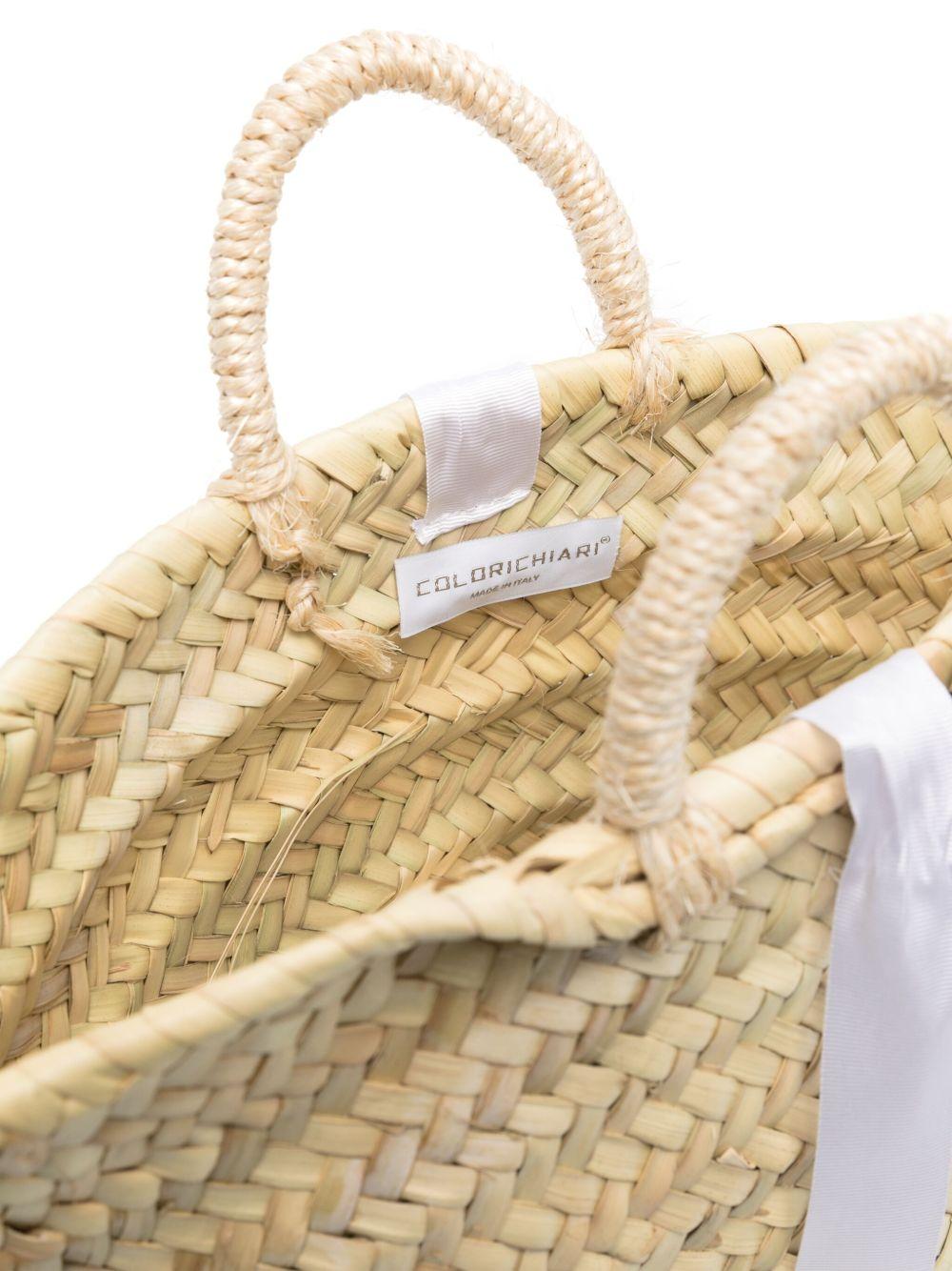 Borsa tote per bambina Colorichiari beige con applicazione a fiori FL918208 AF754 86 COLORICHIARI 