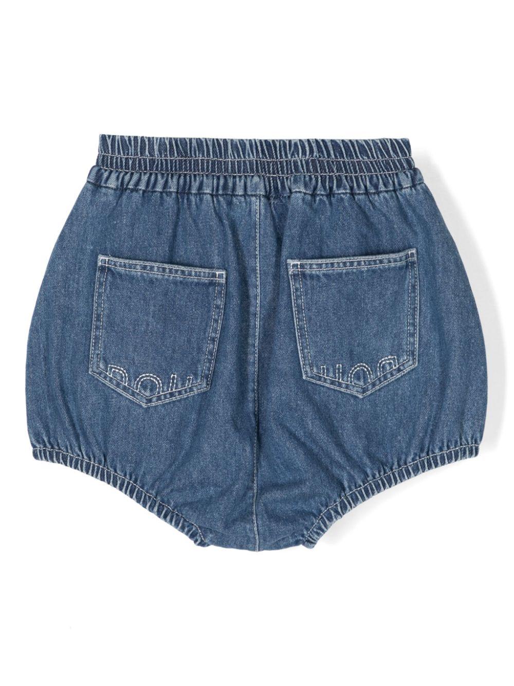 Shorts per bambina Doouod Kids in denim con ricamo DV6A59 Z1951 620 DOUUOD 