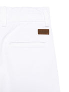 Chino dritti per bambino Paolo Pecora Kids bianco con due tasche posteriori a filetto PP3979 BIANCO PAOLO PECORA KIDS 