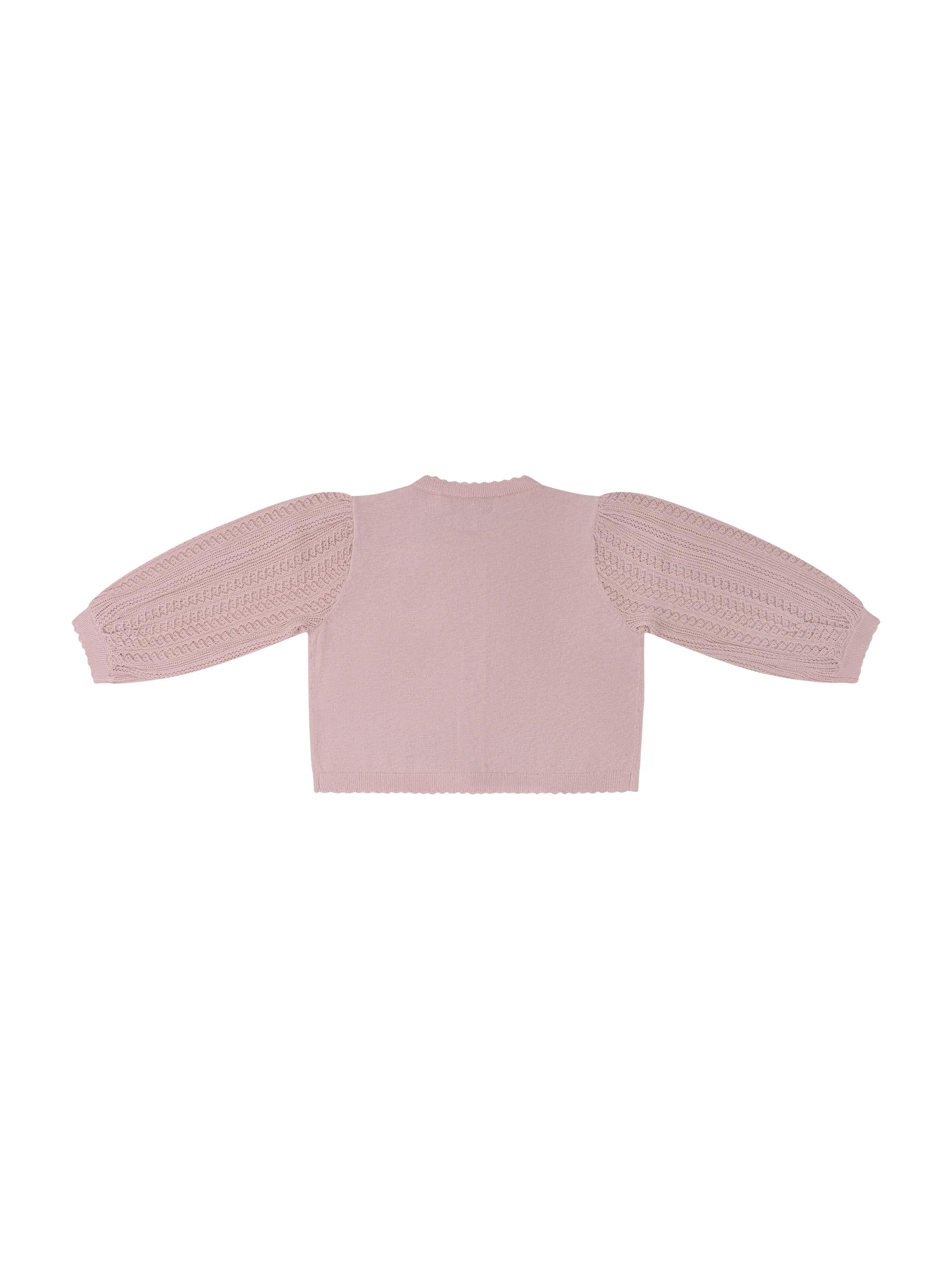 Cardigan per neonata Emporio Armani Kids rosa con trama lavorata a maglia EG000780 AF22791 U4013 EMPORIO ARMANI KIDS 