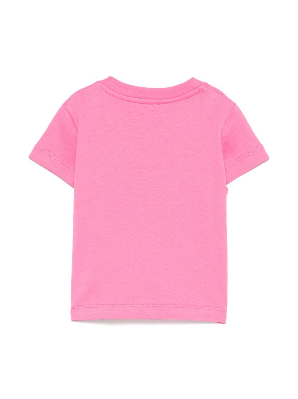 T-shirt per neonata Moschino Kids fucsia con stampa Teddy Bear MUM04CLAA02 50533 MOSCHINO KIDS 