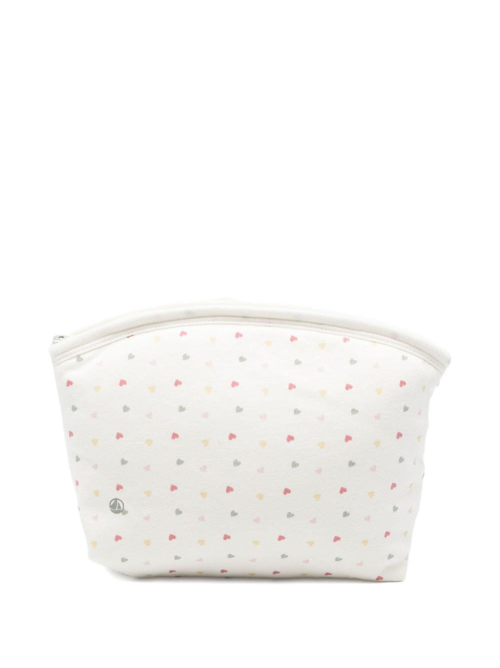 Trousse per neonati Petit Bateau bianca con stampa cuori all-over A0FRB 01 PETIT BATEAU 