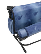 Borsa mamma per neonato Emporio Armani Kids blu con stampa Aquila all-over EB000407 AF21523 FB407 EMPORIO ARMANI KIDS 