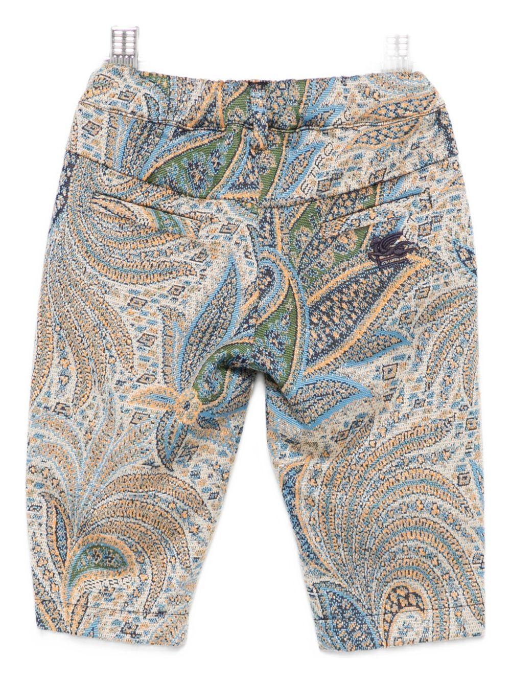 Pantaloni per neonato ETRO Kids multicolore con stampa Paisley GX6550 J0496 638BG ETRO KIDS 