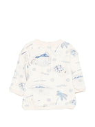 Felpa per neonato Bonpoint bianco con stampa grafica all-over S06YSWK00003 615 BONPOINT 